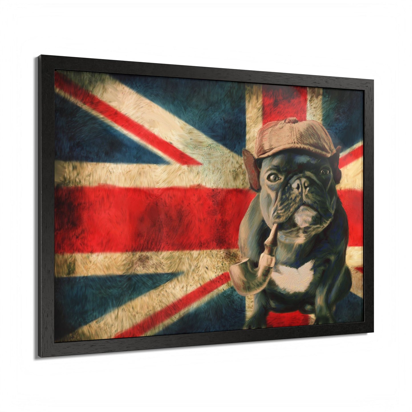 British Bulldog Art Print — Framed Vintage Union Jack Poster