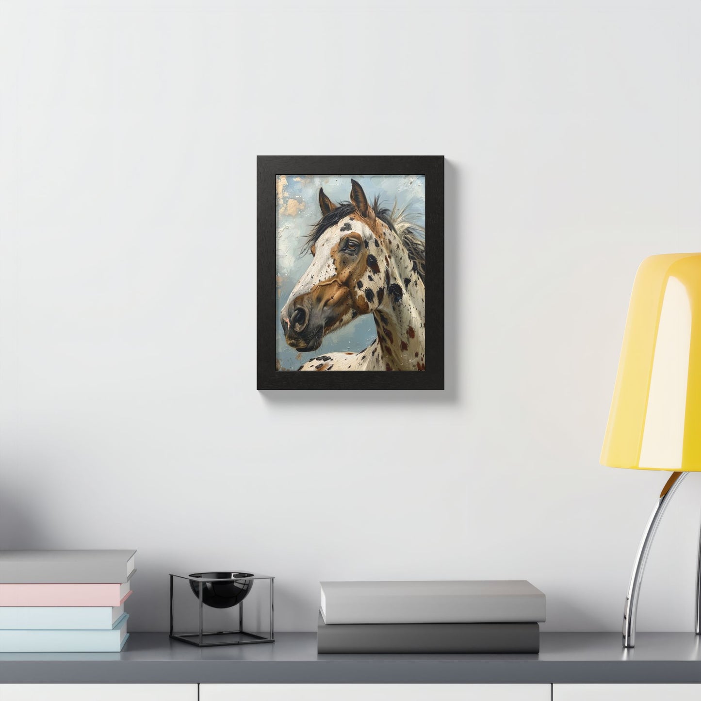 Appaloosa Horse Framed Poster - Rustic Equestrian Wall Art
