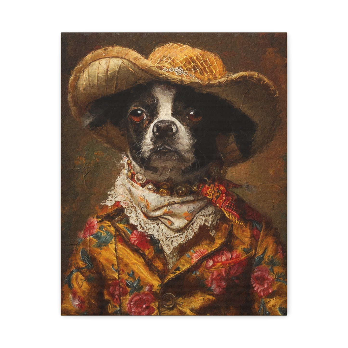 Rat Terrier in Rodeo Outfit - Matte Canvas