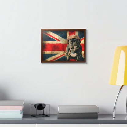 British Bulldog Art Print — Framed Vintage Union Jack Poster