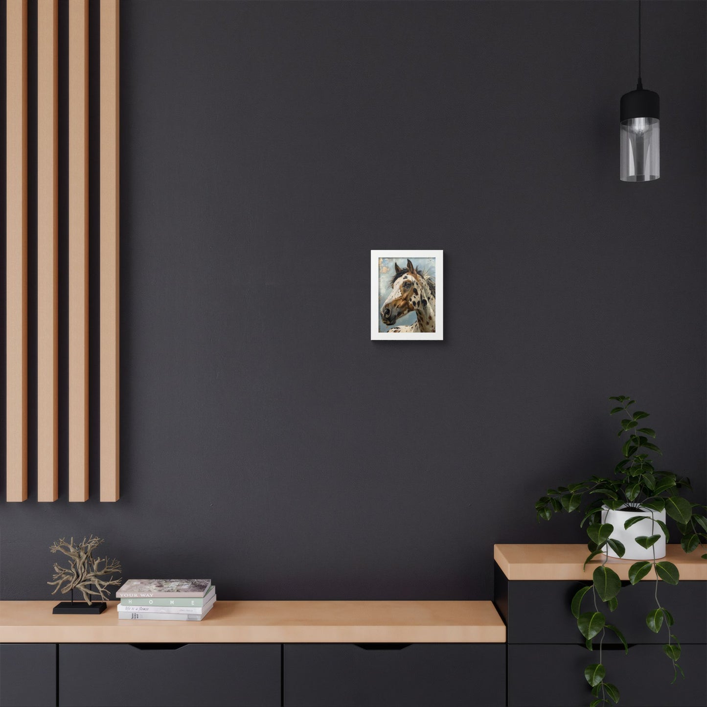 Appaloosa Horse Framed Poster - Rustic Equestrian Wall Art