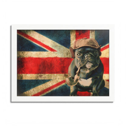 British Bulldog Art Print — Framed Vintage Union Jack Poster