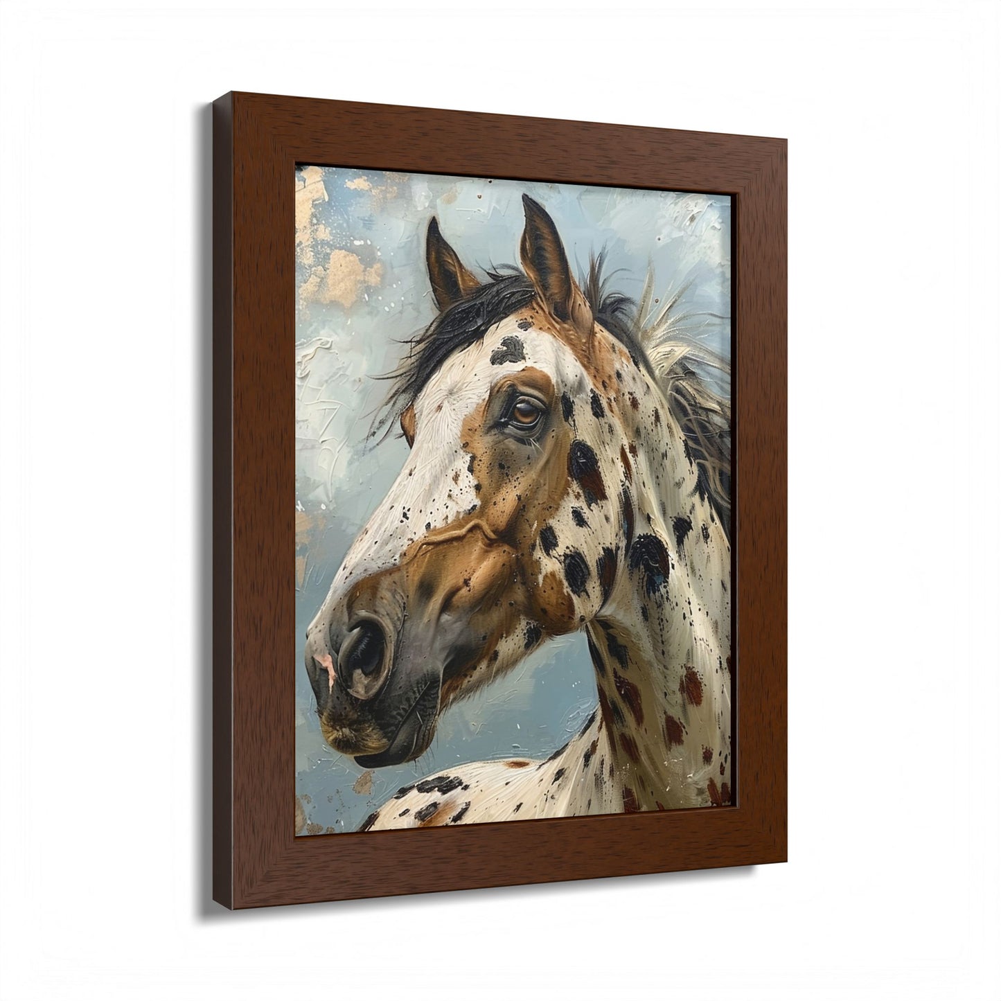 Appaloosa Horse Framed Poster - Rustic Equestrian Wall Art