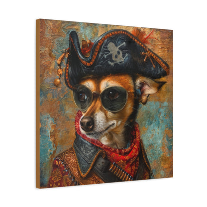 Pirate Dog Matte Canvas Wall Art — Stretched 1.25"