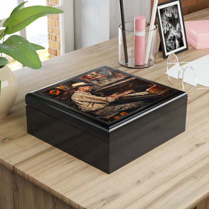 Jewelry Box - Keepsake Box - Honky Tonk Piano Player black