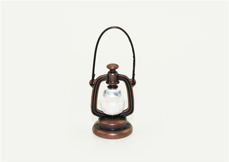 Miniature Kerosene Lamp - Dollhouse 1 12 scale red brass