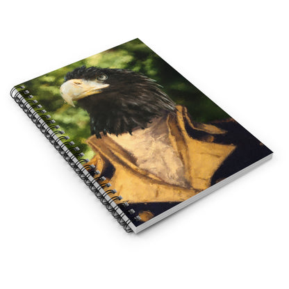 Eagle in Regency Coat Spiral Notebook — Ruled Journal for Nature Lovers & Historical Style