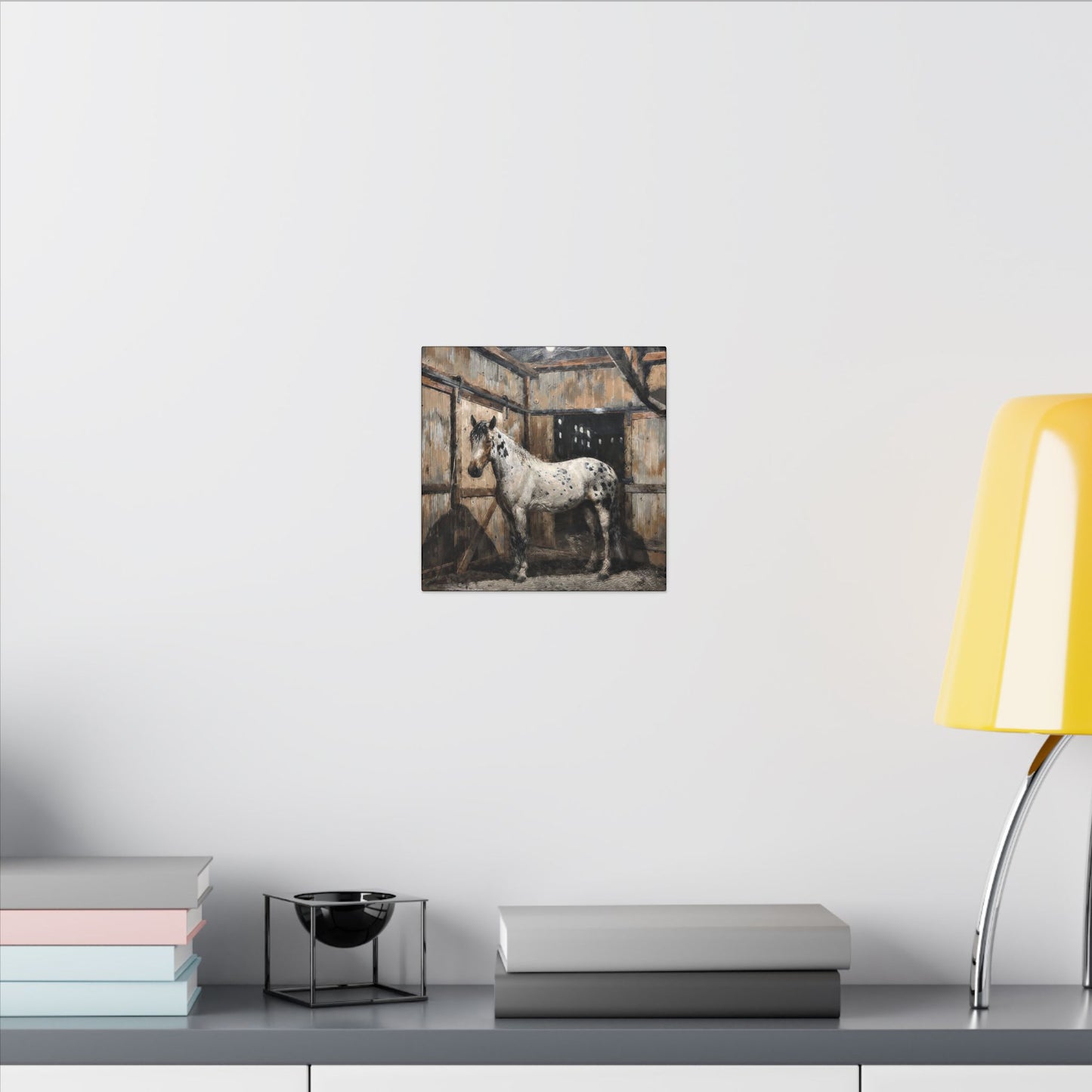 Appaloosa Horse Canvas Art - Rustic Stable Wall Décor (Matte Stretched Canvas Print)