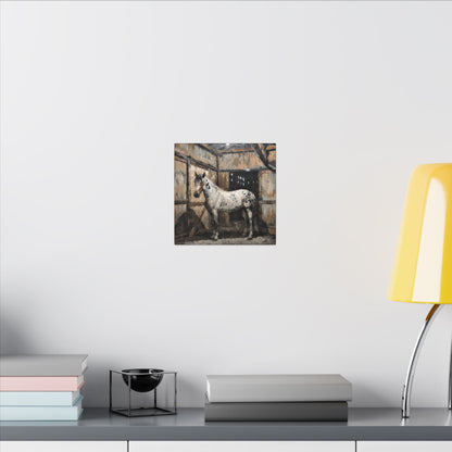 Appaloosa Horse Canvas Art - Rustic Stable Wall Décor (Matte Stretched Canvas Print)