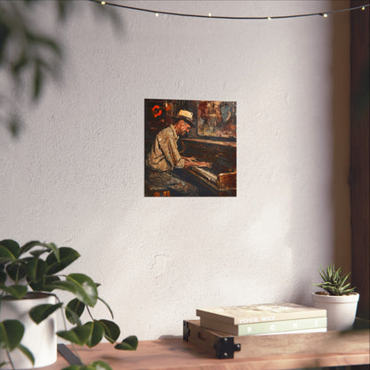 Matte Vertical Posters - Honky Tonk Piano Player