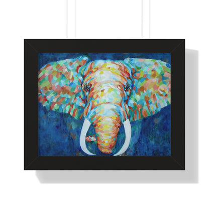 Colorful Elephant - Framed Horizontal Poster Black frame