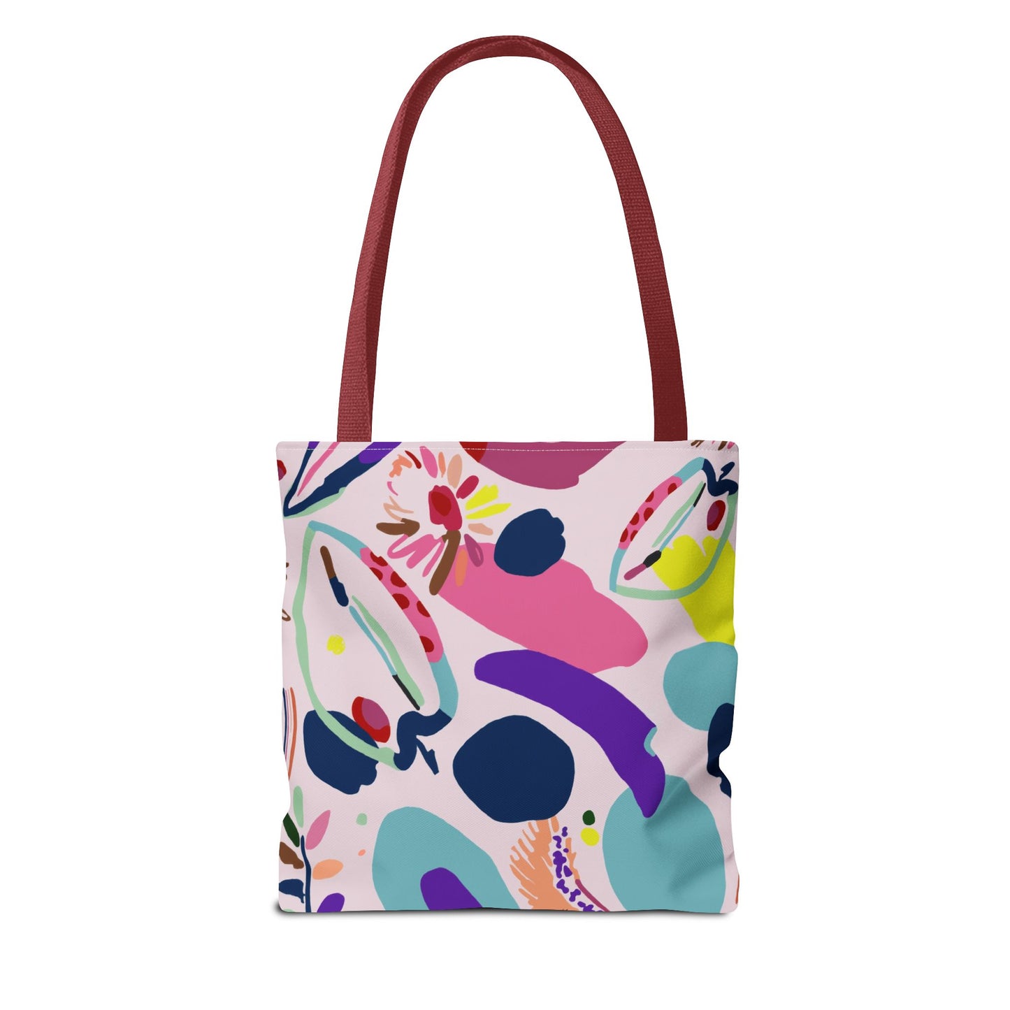 Colorful Circles Canvas Tote Bag - Heavy Duty Fine Art Shoulder Bag