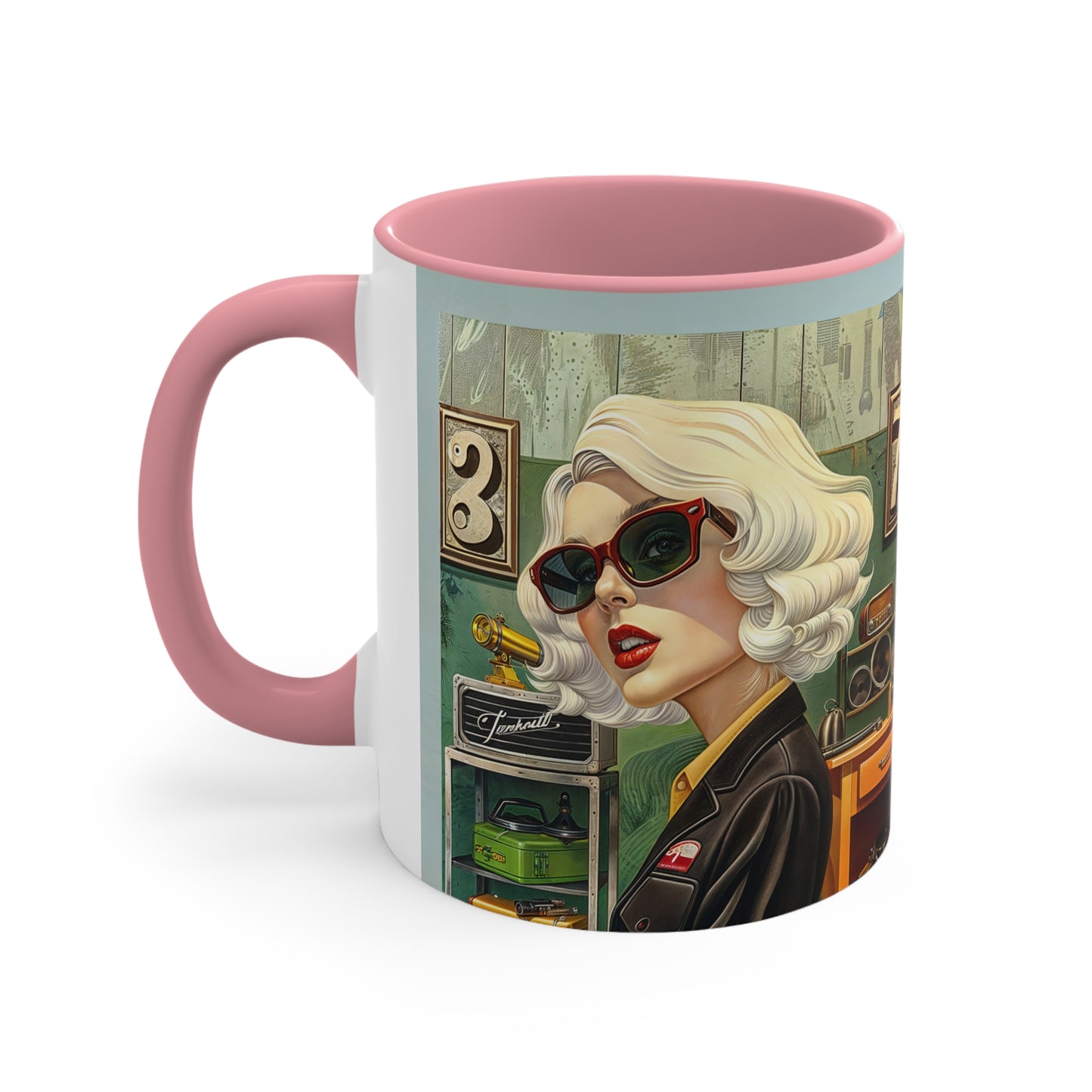 Accent Coffee Mug, 11oz - Tool Time Blonde-pink side