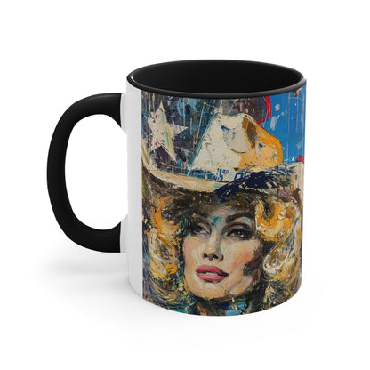 Accent Coffee Mug, 11oz - Country Queen black side