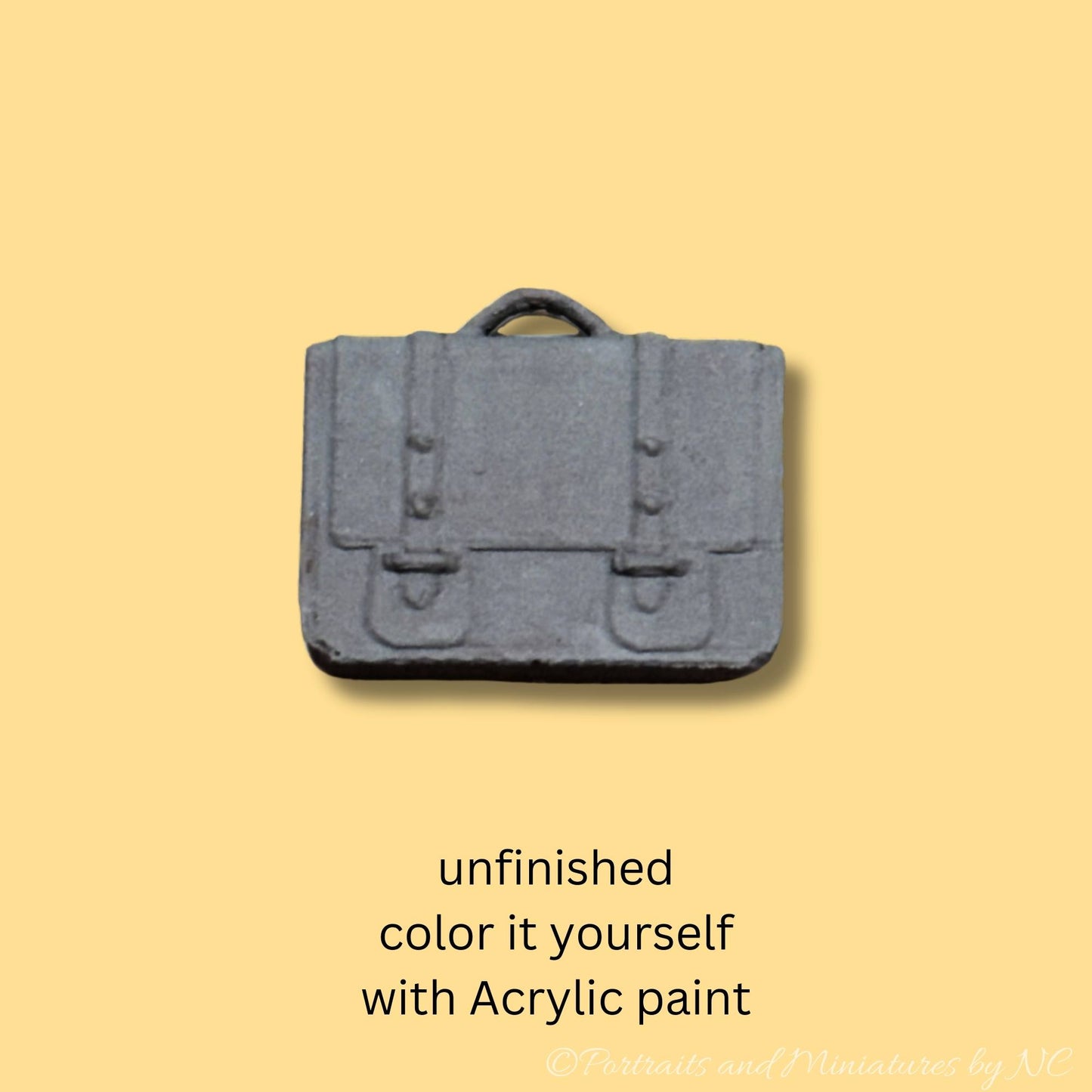 Miniature Briefcase Unfinished  1/12 scale