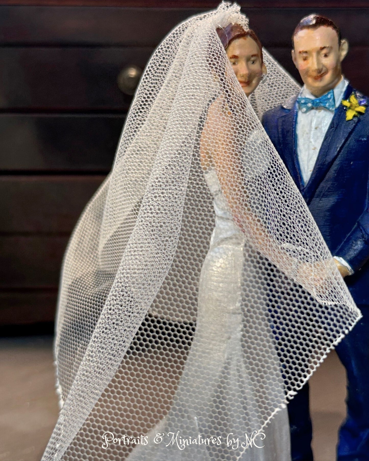 Custom 1/12 Scale Miniature Beach Wedding Shadow Box | Handcrafted Diorama