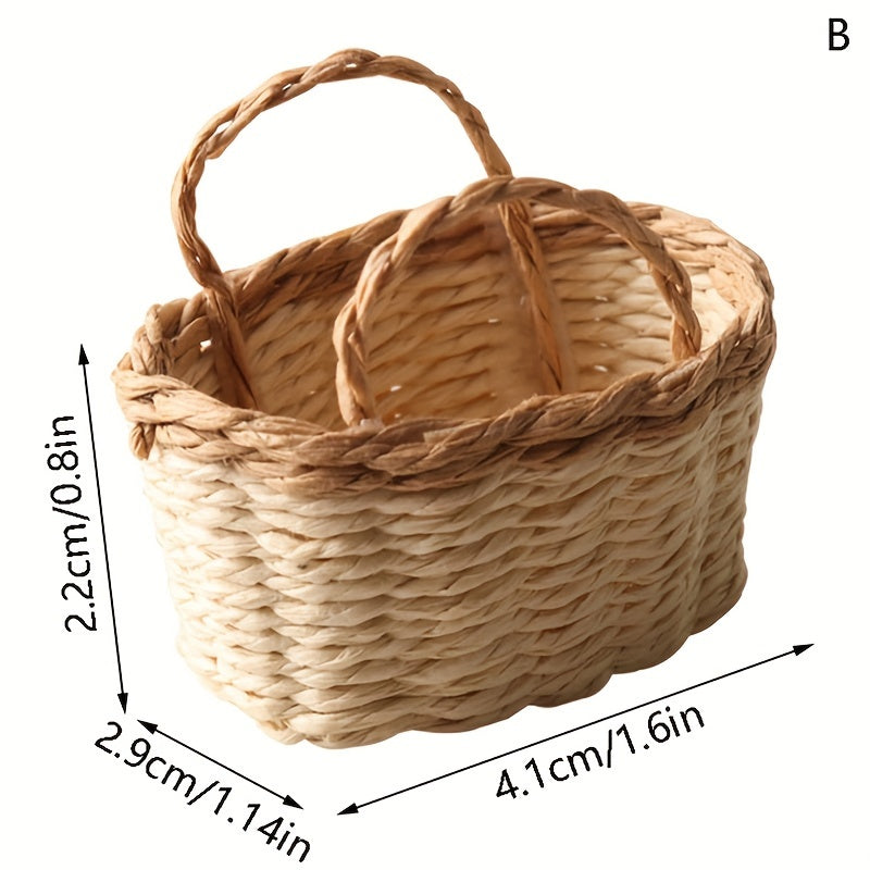Miniature Doll House Wicker Basket size