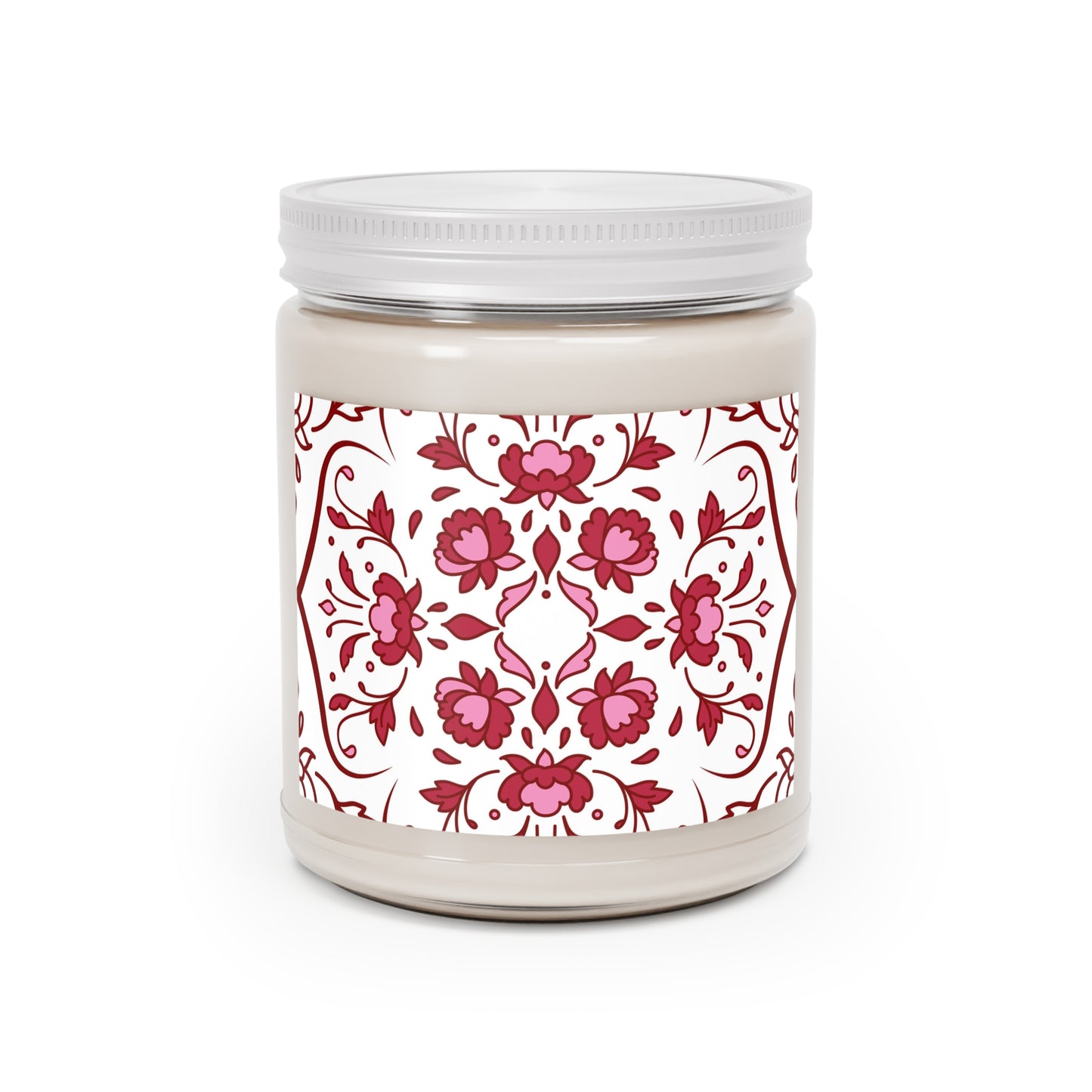 Rote florale Aromatherapie-Kerzen, 9oz
