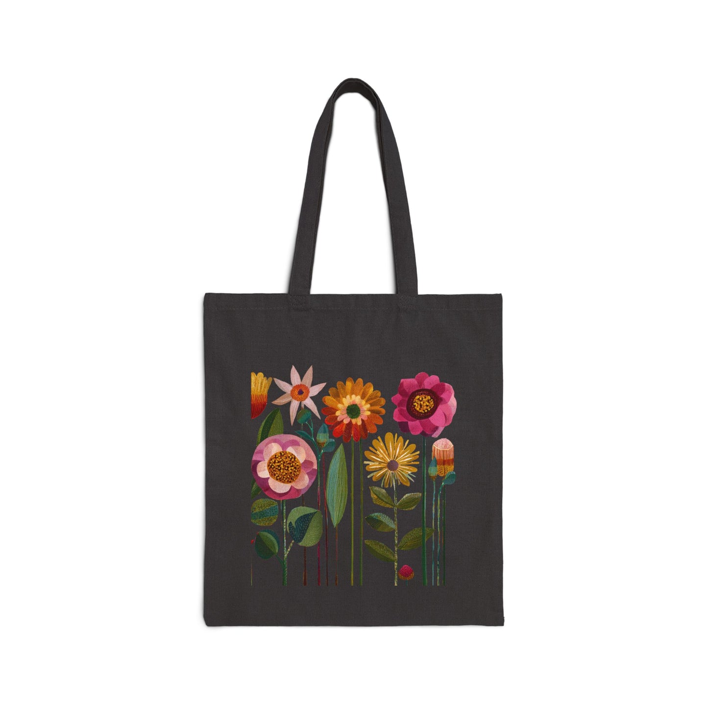 Floral Print Cotton Canvas Tote Bag for Eco-Friendly Lifestyle, Reusable Shopping Bag, Cute Art Gift, Summer Outing Accessory, Nature [...]