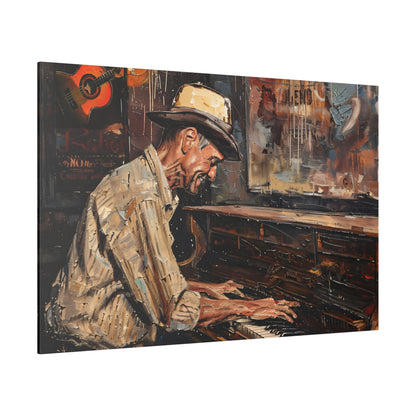 Matte Canvas, Stretched, 0.75" - Honky Tonk Piano Player