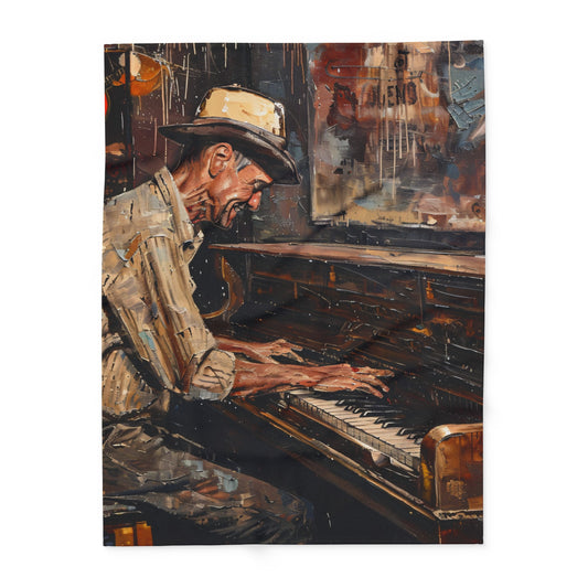 Arctic Fleece Blanket - Honky Tonk Piano Player 30x40in