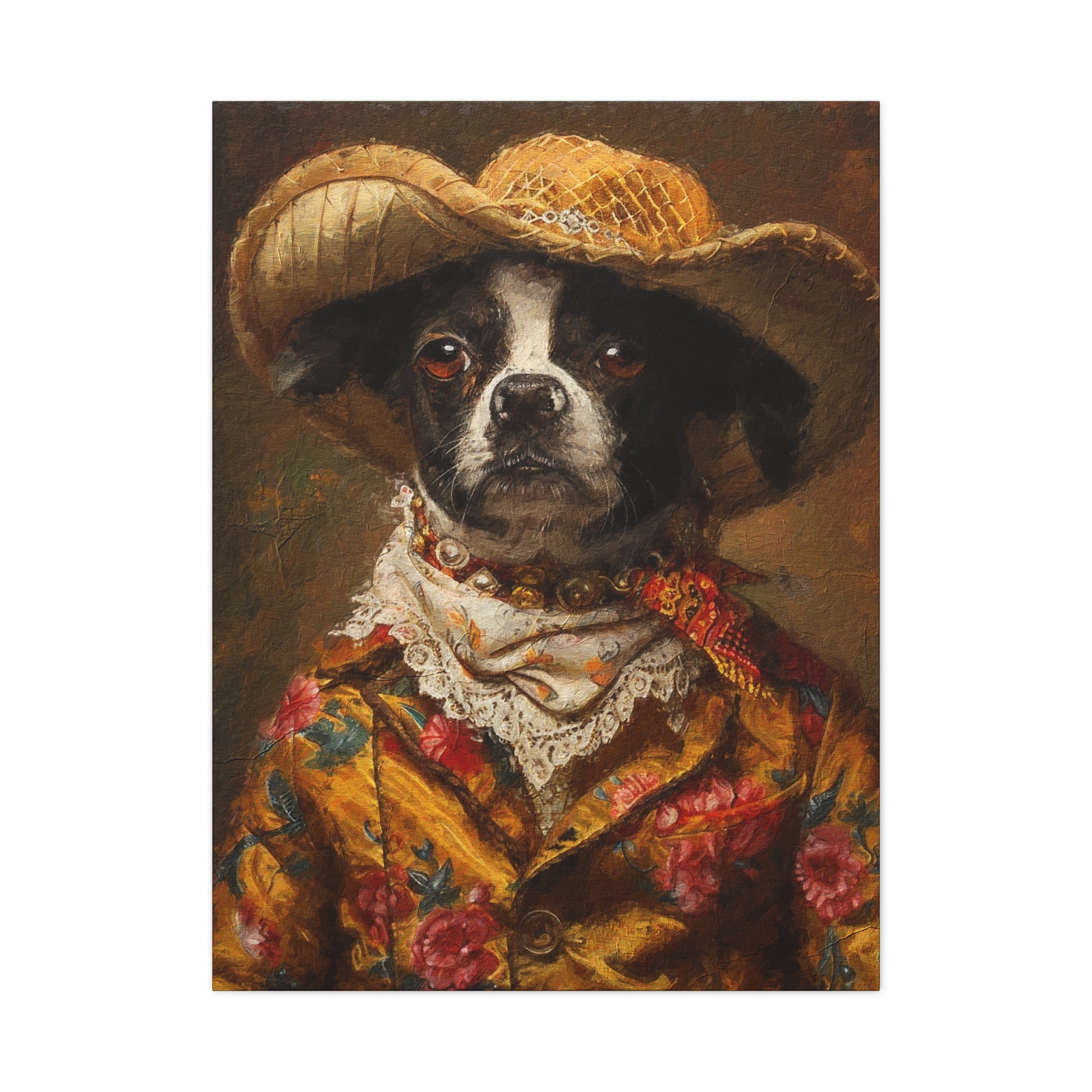 Rat Terrier in Rodeo Outfit - Matte Canvas
