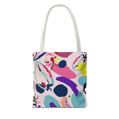 Colorful Circles Canvas Tote Bag - Heavy Duty Fine Art Shoulder Bag