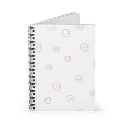 Spiral Notebook — Pink Doodle Spiral Ruled Notebook