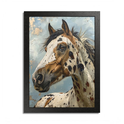 Appaloosa Horse Framed Poster - Rustic Equestrian Wall Art
