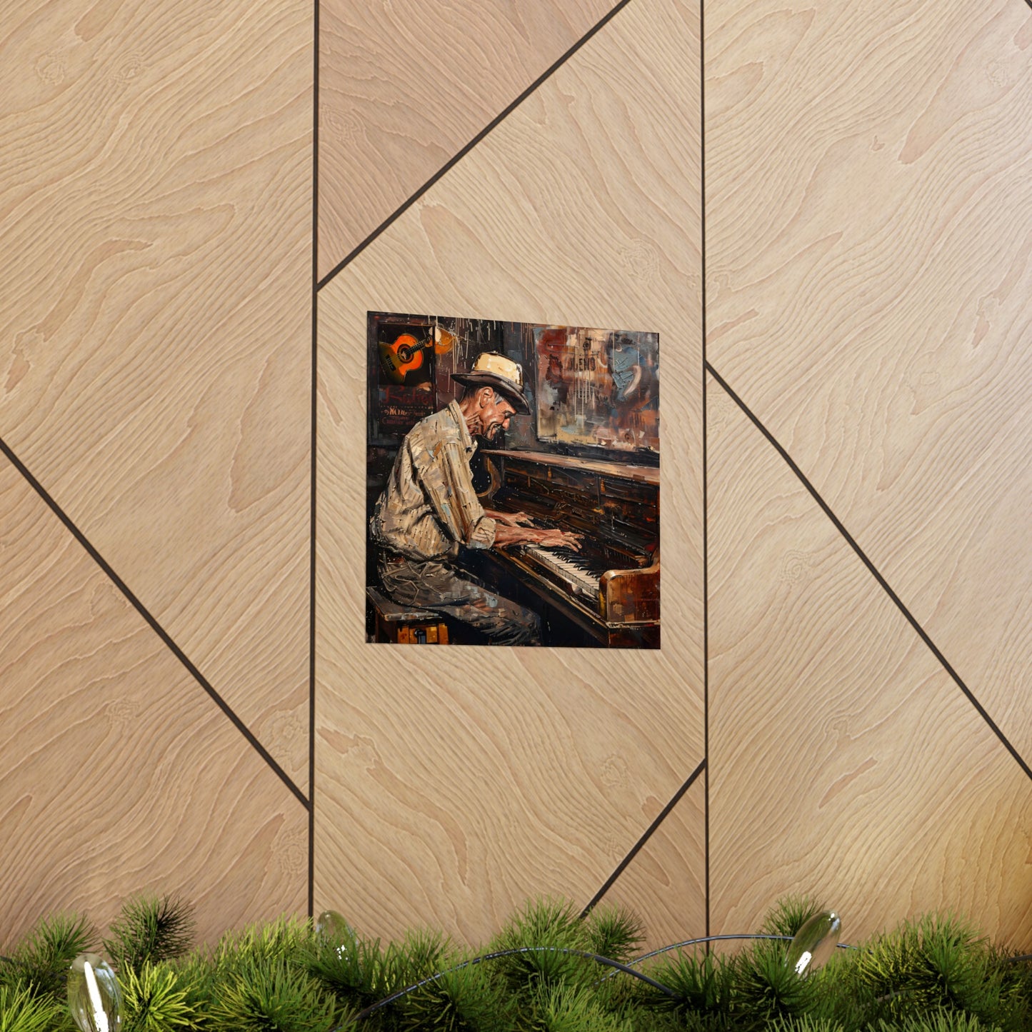 Matte Vertical Posters - Honky Tonk Piano Player