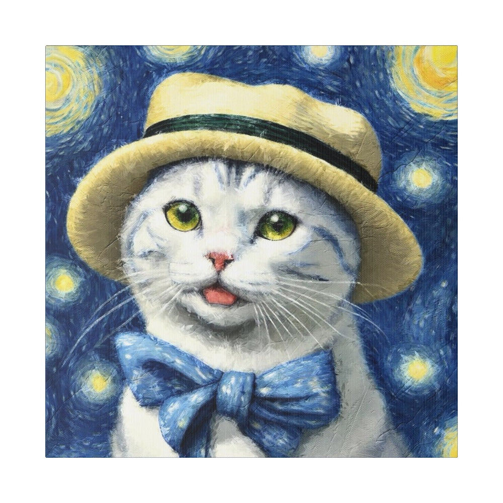 Starry Cat Canvas Print