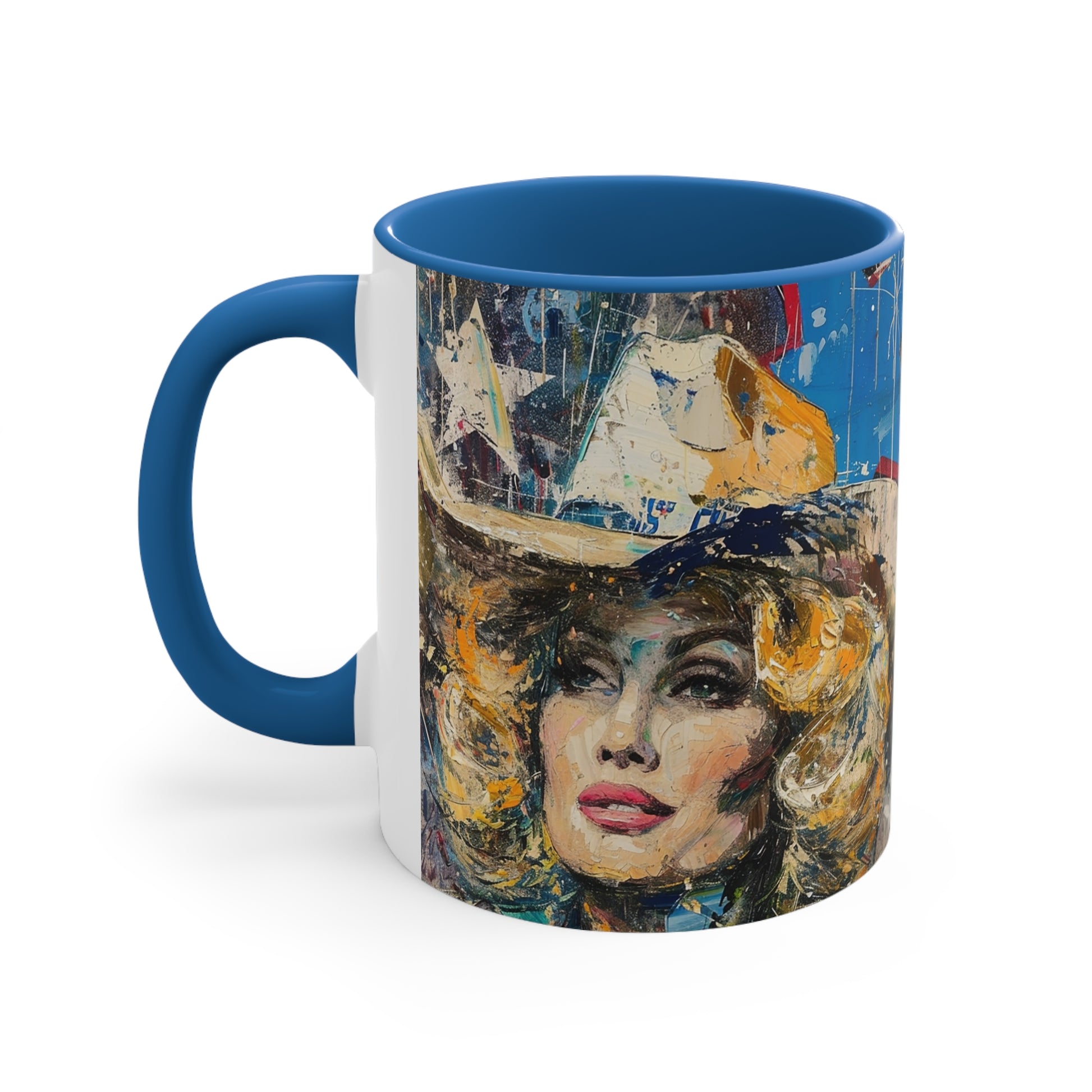 Accent Coffee Mug, 11oz - Country Queen blue side