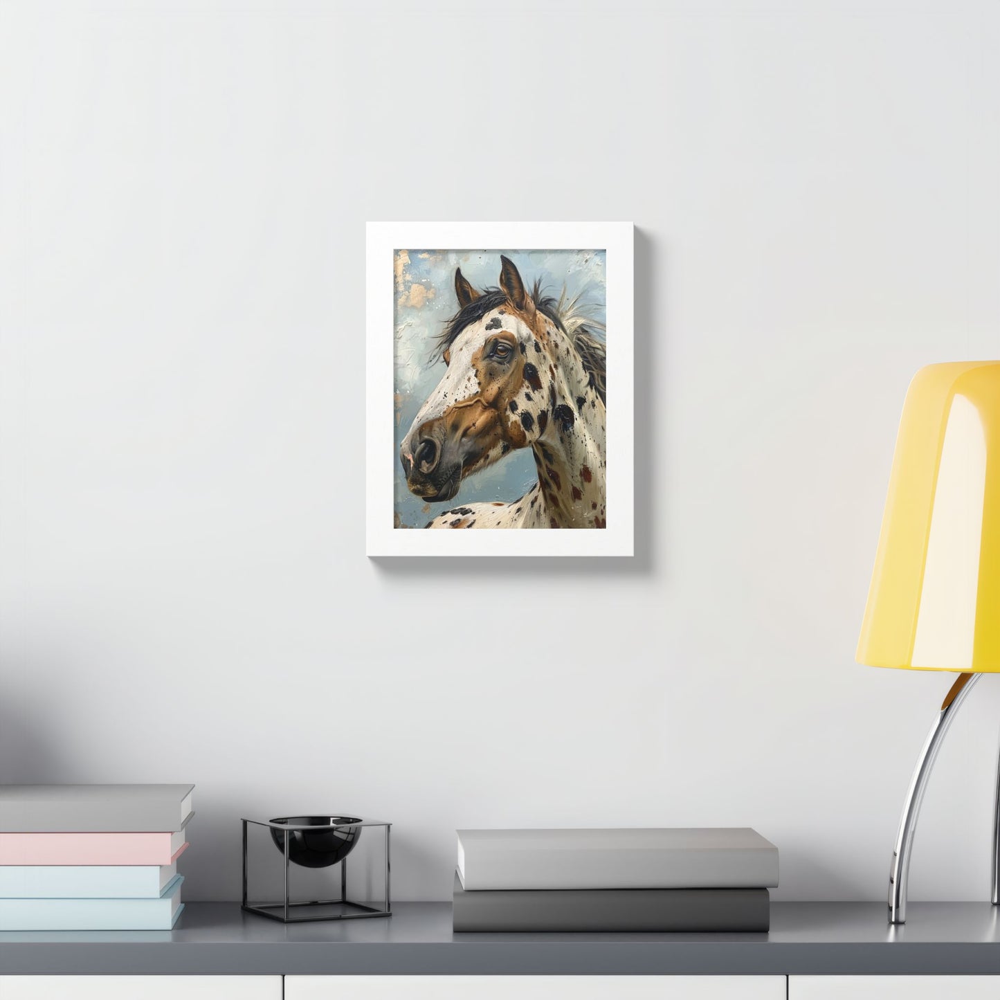 Appaloosa Horse Framed Poster - Rustic Equestrian Wall Art