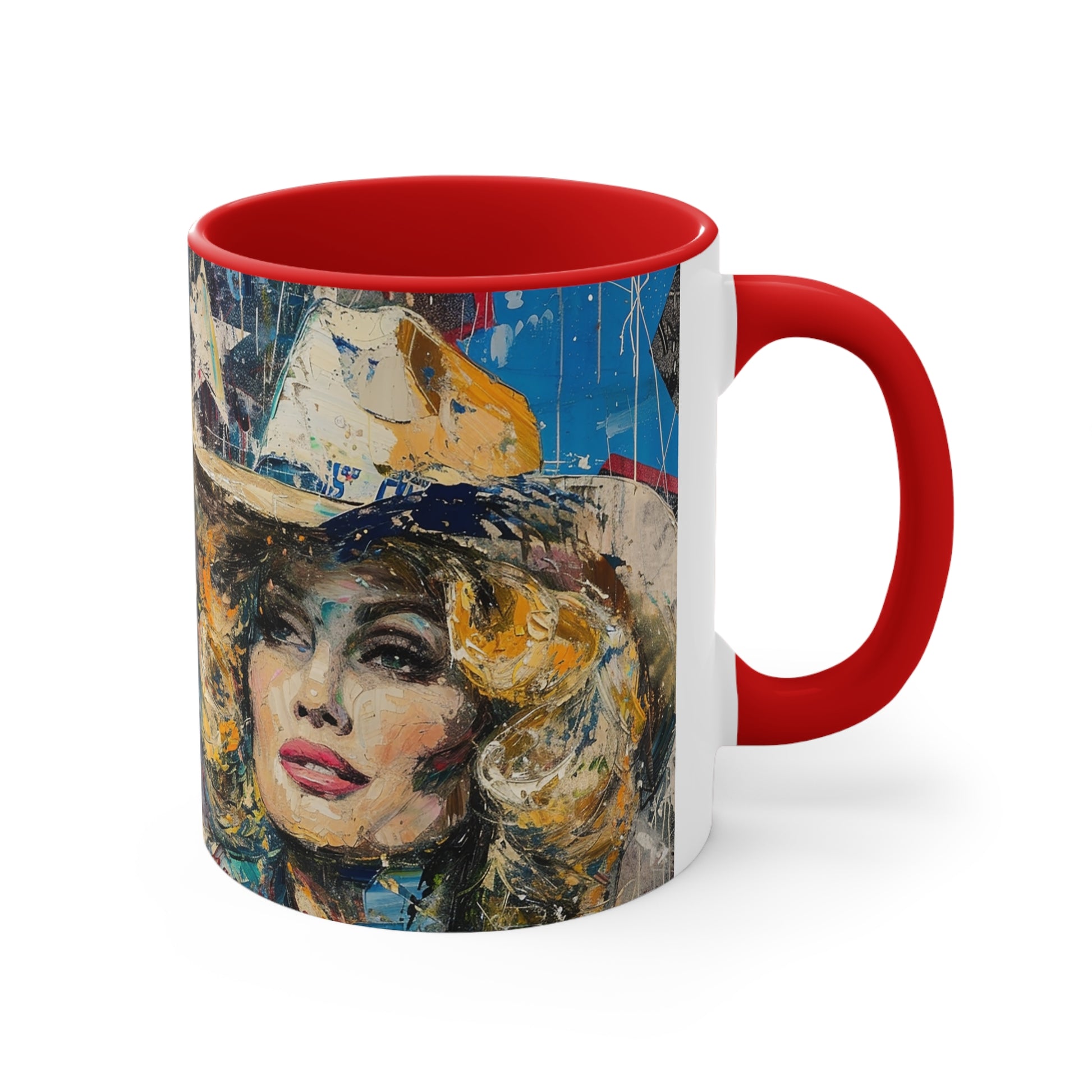 Accent Coffee Mug, 11oz - Country Queen red side