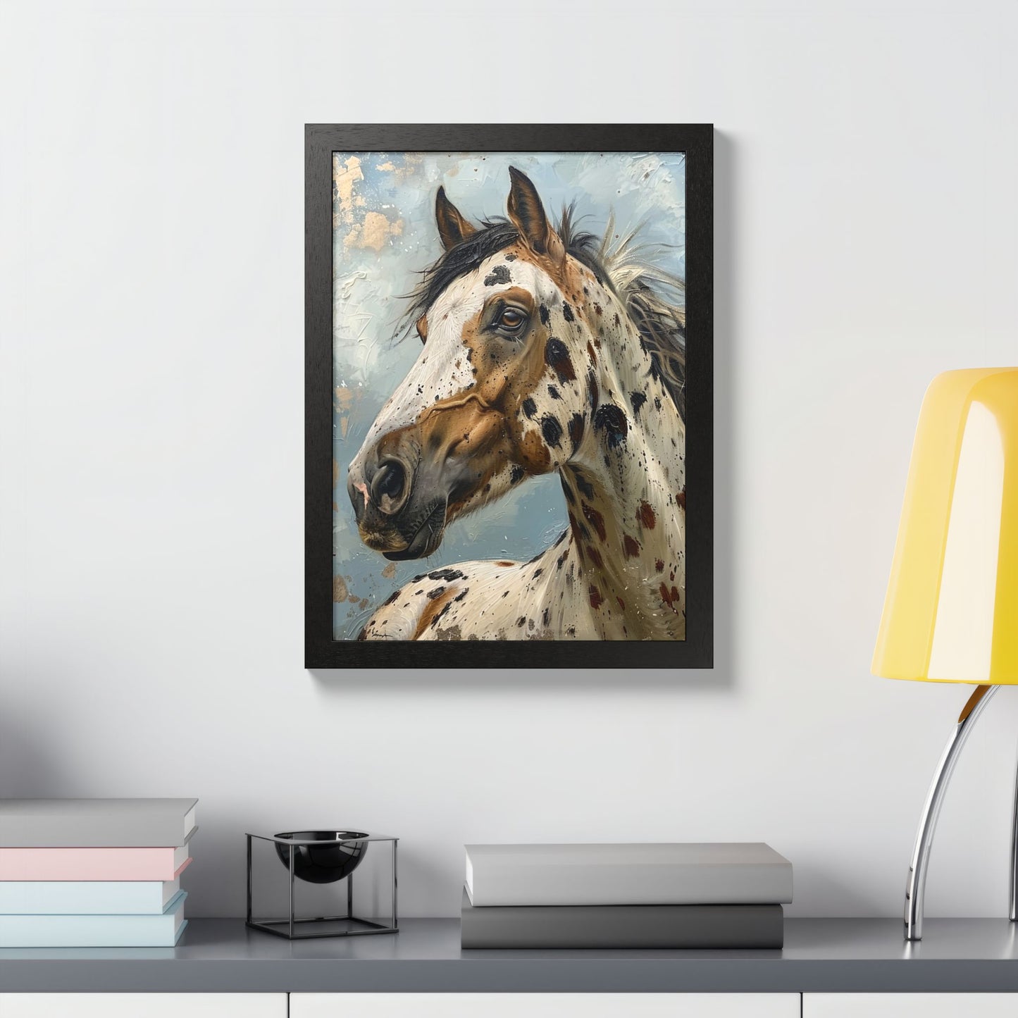 Appaloosa Horse Framed Poster - Rustic Equestrian Wall Art