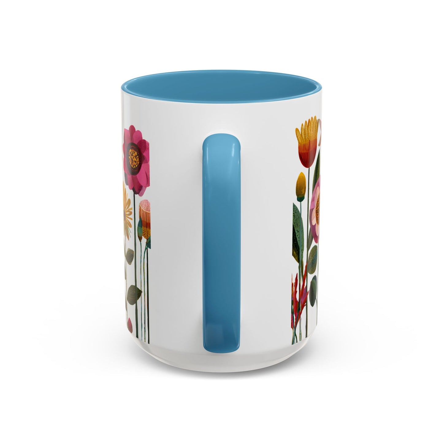 Floral Accent Coffee Mug - Vibrant Flower Design, Perfect for Home or Office, Great Gift for Garden Lovers, Spring Decor, Unique Floral Mug