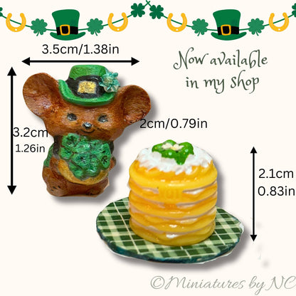 Miniature St. Patricks Mouse with Cake sizes