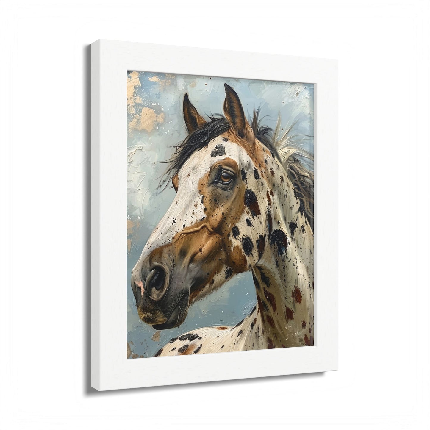 Appaloosa Horse Framed Poster - Rustic Equestrian Wall Art