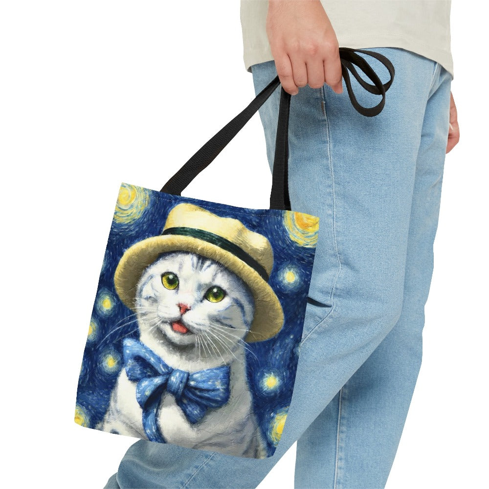 Starry Eye Cat Tote Bag  Medium