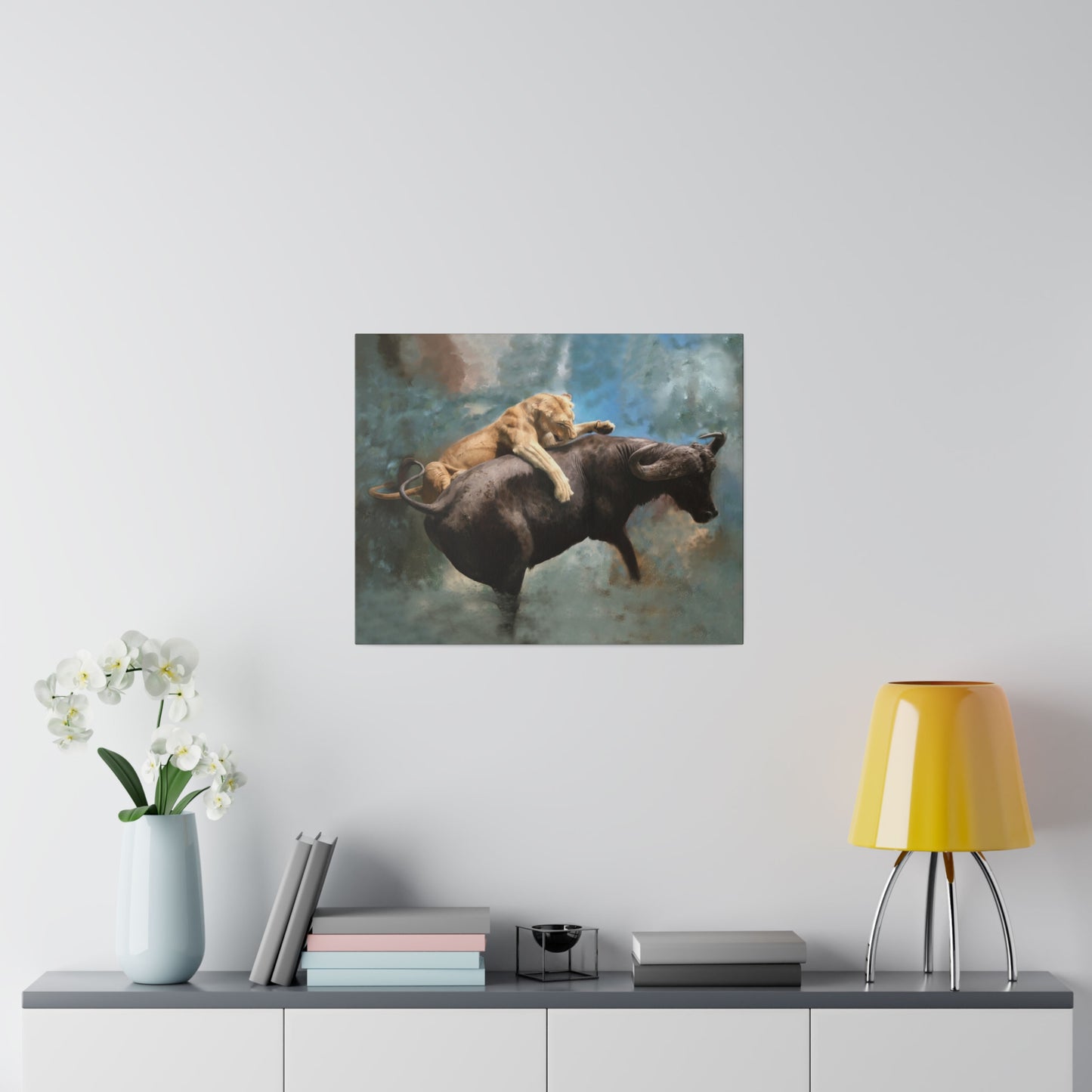 Wildlife Print - The Hunt, Matte Museum Wrap Canvas, Stretched