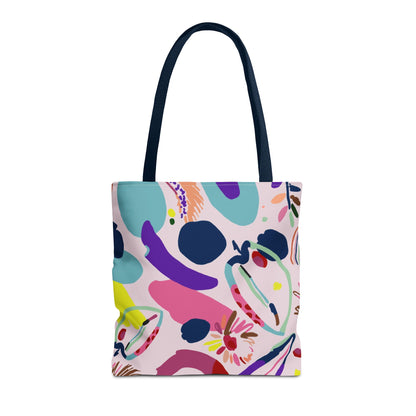 Colorful Circles Canvas Tote Bag - Heavy Duty Fine Art Shoulder Bag