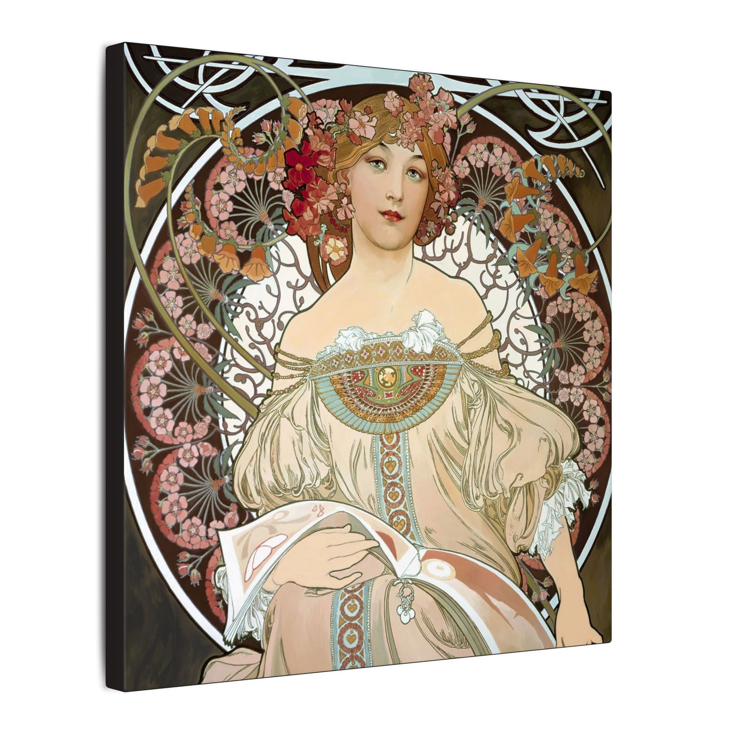 Day Dream After Alphonso Mucha Canvas Gallery Wraps