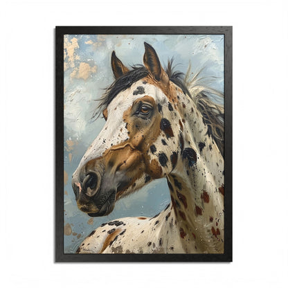 Appaloosa Horse Framed Poster - Rustic Equestrian Wall Art