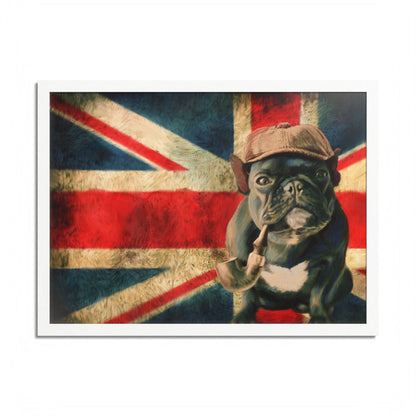 British Bulldog Art Print — Framed Vintage Union Jack Poster