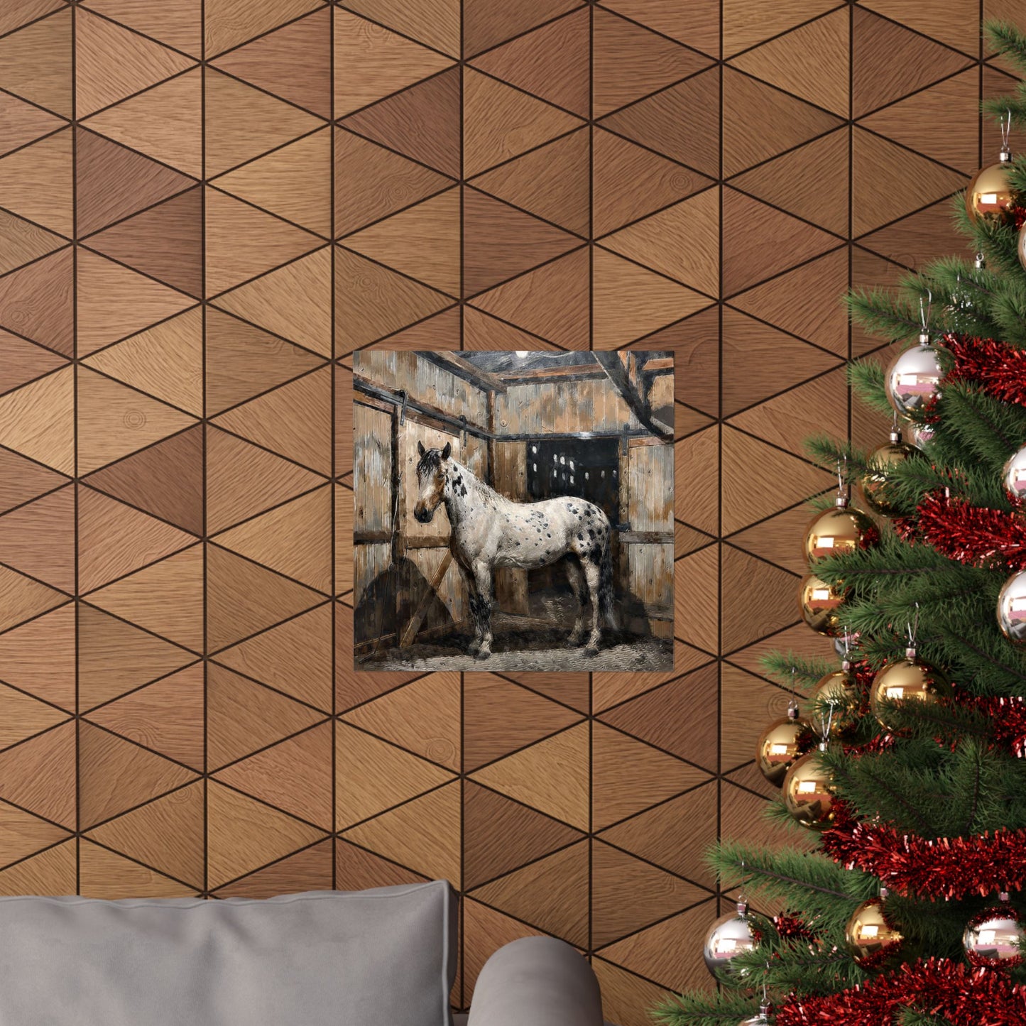 Appaloosa Horse Poster — Rustic Stable Matte Vertical Art Print