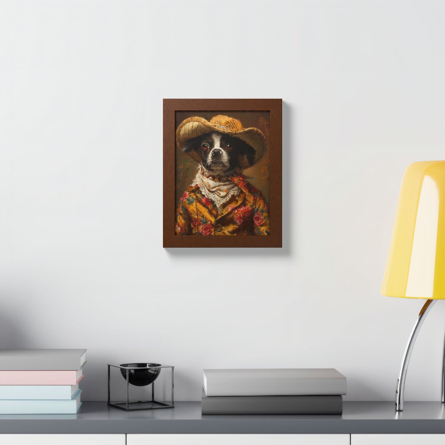 Framed Poster — Rat Terrier in Rodeo Outfit
