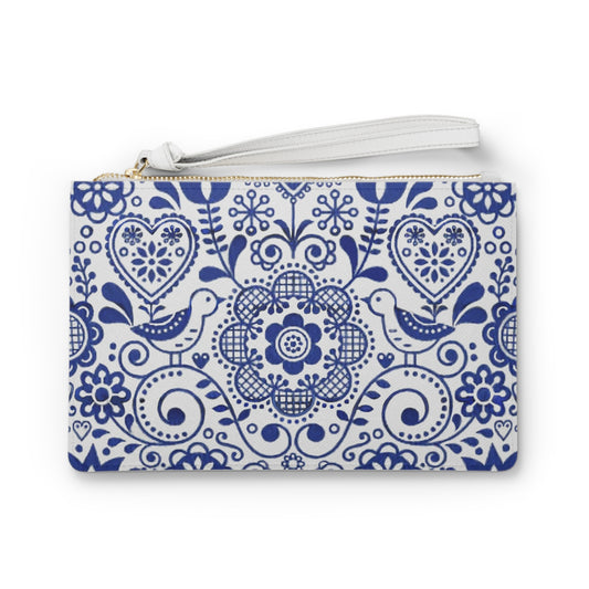 Clutch Bag Blue and White Dutch Design