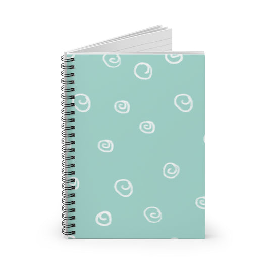 Teal Swirl Spiral Notebook — Ruled Line Journal for Notes & Planning