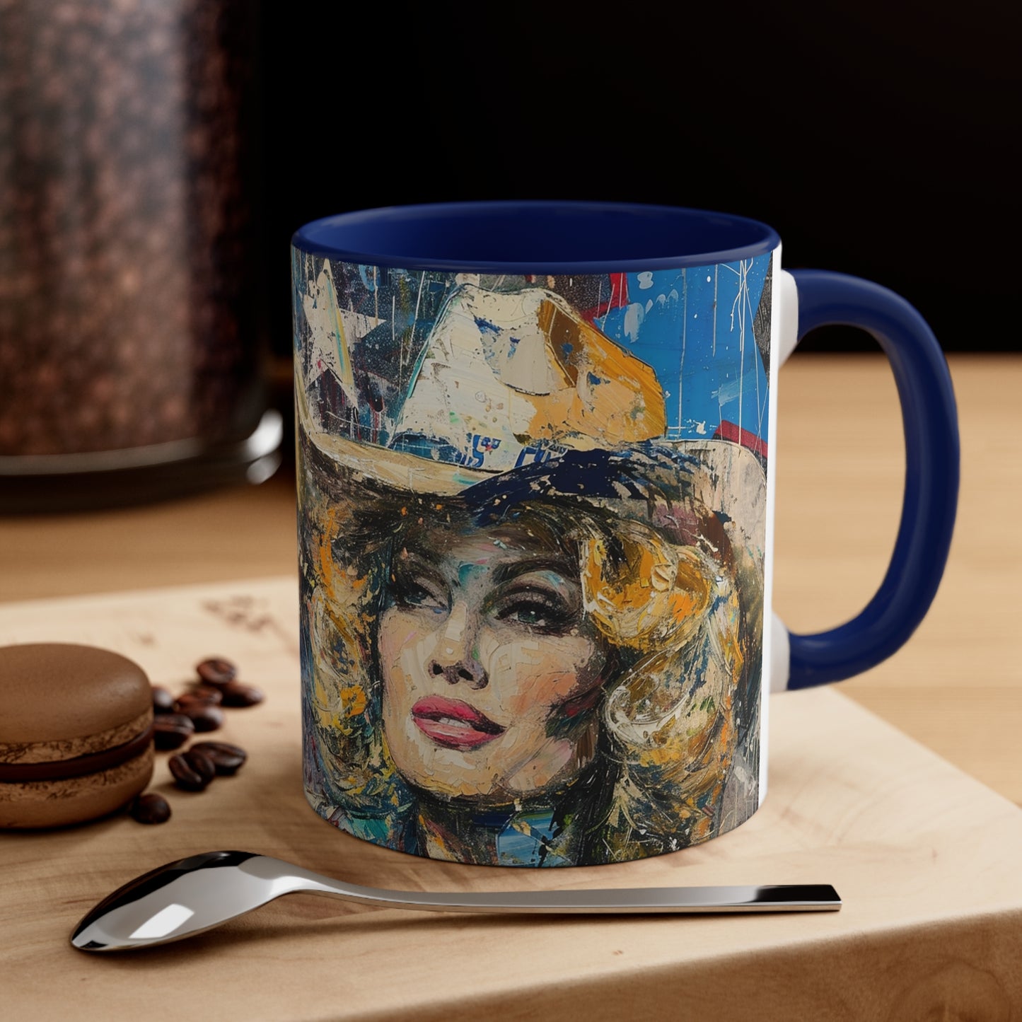 Accent Coffee Mug, 11oz - Country Queen navy