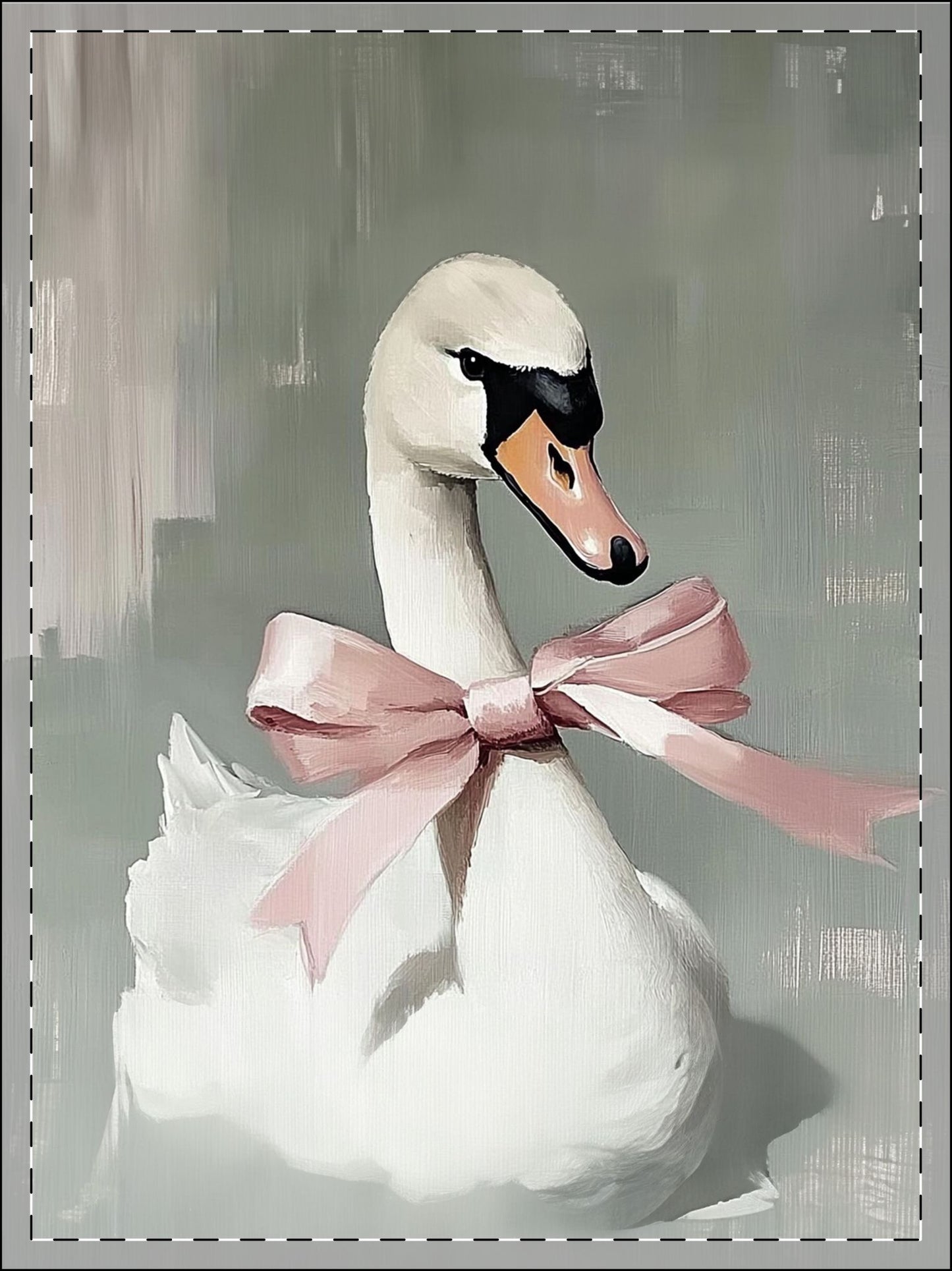 Elegant Swan Framed Poster, Art Print, Home Decor, Wall Art, Gift for Animal Lovers, Nursery Decor, Rustic Chic Decor